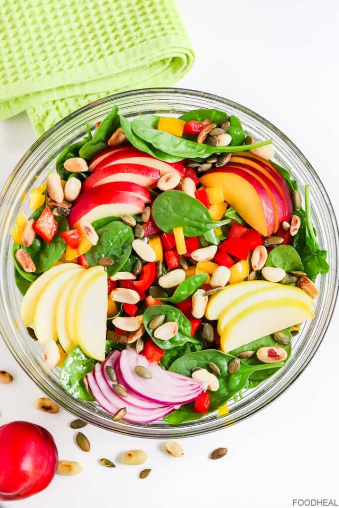 Baby Spinach Salad with Fruits Recipe