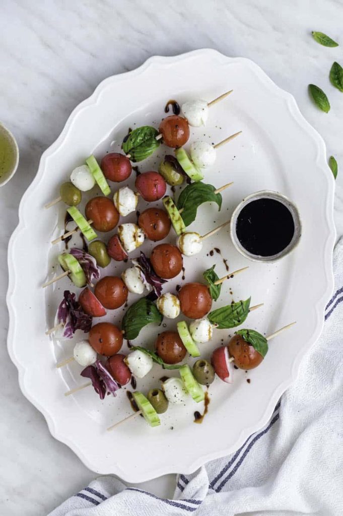 memorial day appetizers, salad kabobs